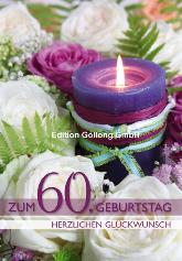 Klappkarte 60. Geburtstag, Kerze